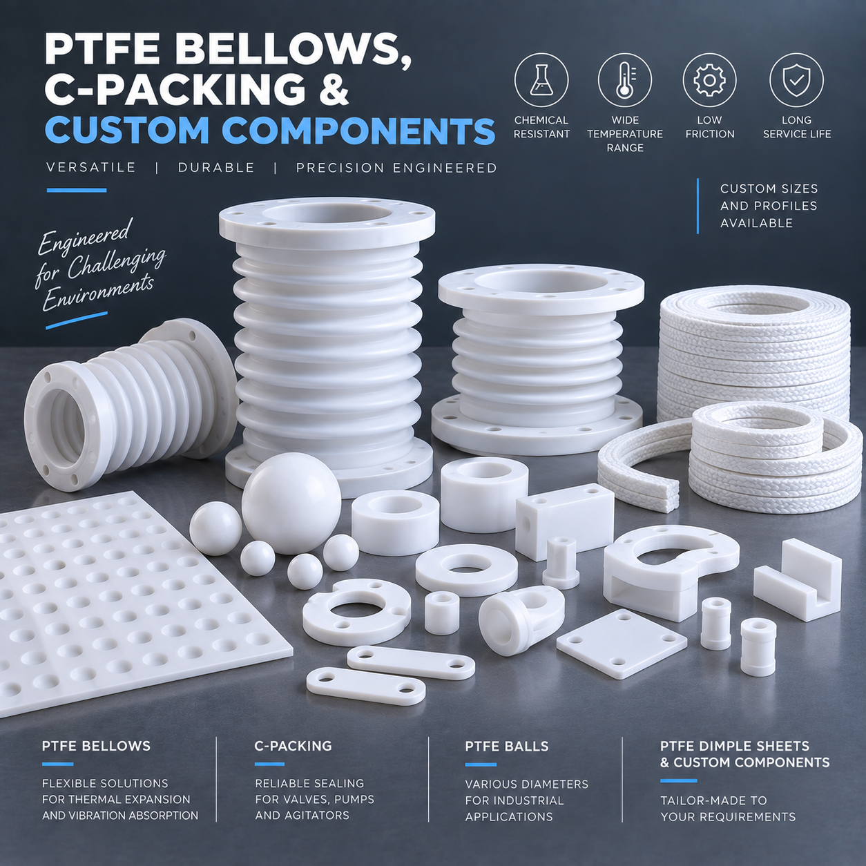 Bellows, C-Packing & Custom Components